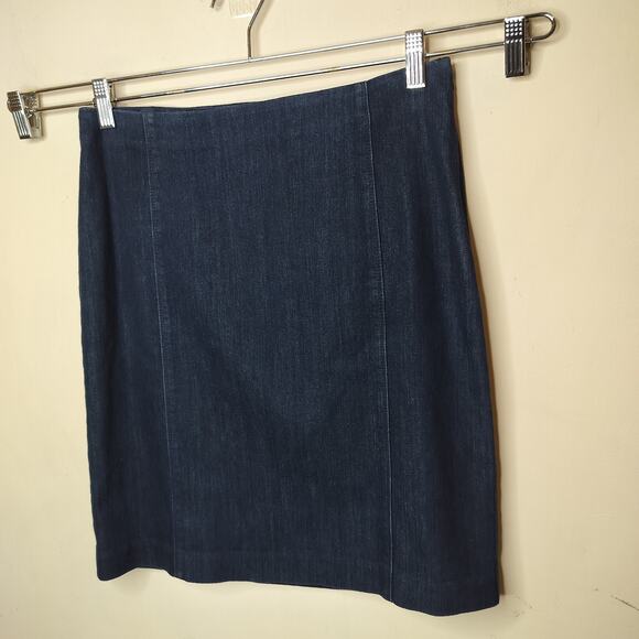 J. Jill Blue Denim Stretch Pencil Skirt 2 Missy - Picture 4 of 8